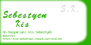 sebestyen kis business card