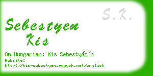 sebestyen kis business card